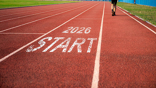 istock Word start 2026 written on athletics track preparing for new year for challenge and change, New year resolution 2026 concept,  Planning and the goal to success, Beginning of new season. 2204237483