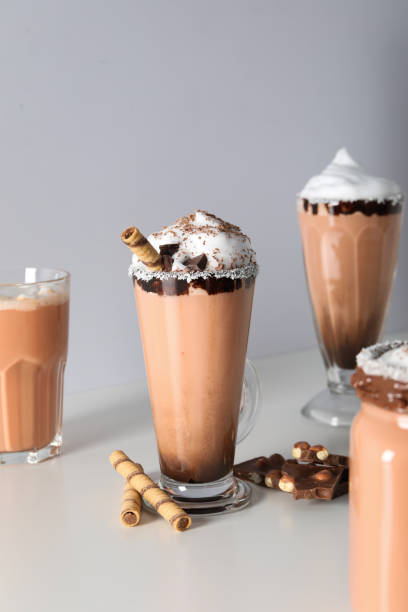 istock Tasty fresh summer dessert - delicious chocolate milkshake 2204241328