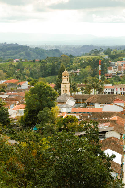 istock Salento Townscape: Andean Village with Church Tower 2204244837