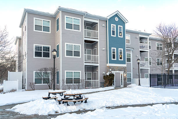 istock apartment community residential area after snow storm 2204245556