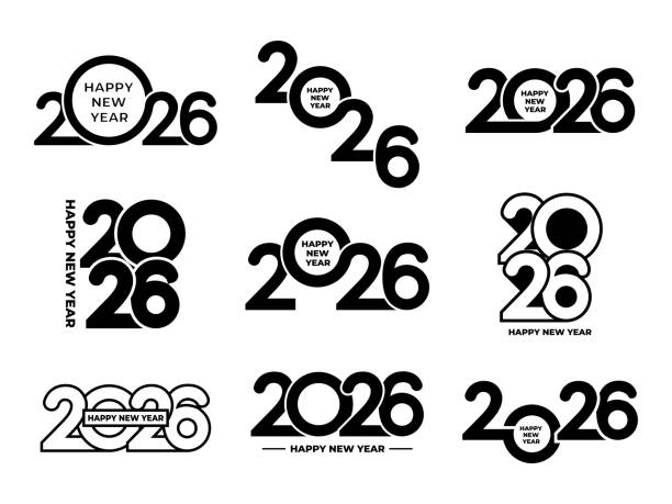 Set Of 2026 Text Symbol Concept Design Collection 2026 Black Numbers Set Of 2026 Text Symbol Concept Design Collection 2026 Black Numbers Design Template 