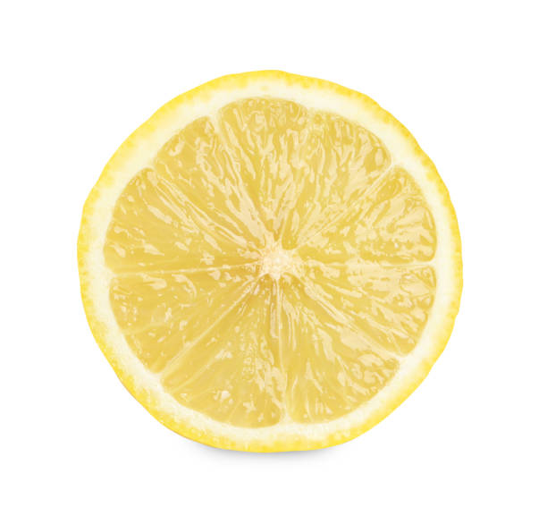 istock Citrus fruit. Slice of fresh lemon isolated on white 2204267728