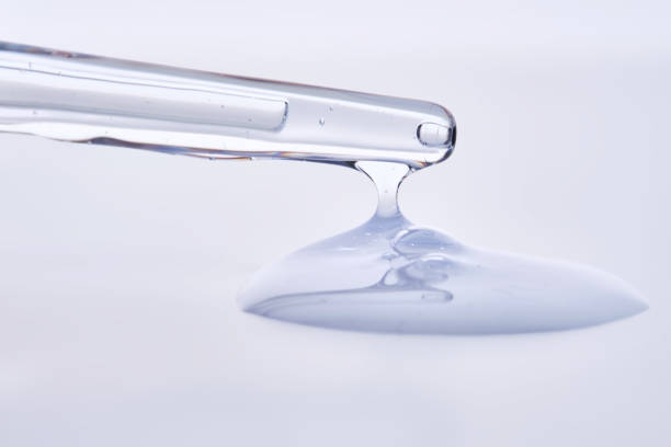 istock Pipette with delicate blue serum close-up. 2204267926