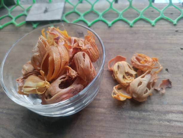istock Mace spices, nutmeg flowers. 2204268684