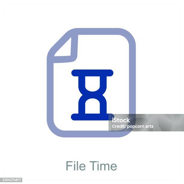 File Check Time File Time Stock Illustration - Download Image Now - Clock, Data ...