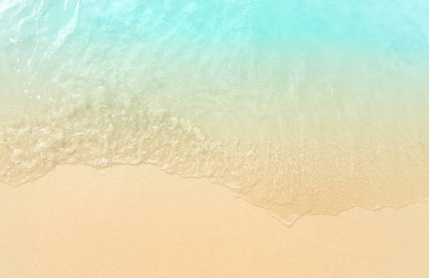 istock beautifully sand beach, closeup, top view 2204278668