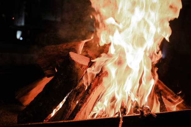 istock Campfire providing warmth and light during an outdoor gathering at night in a forest setting 2204278785