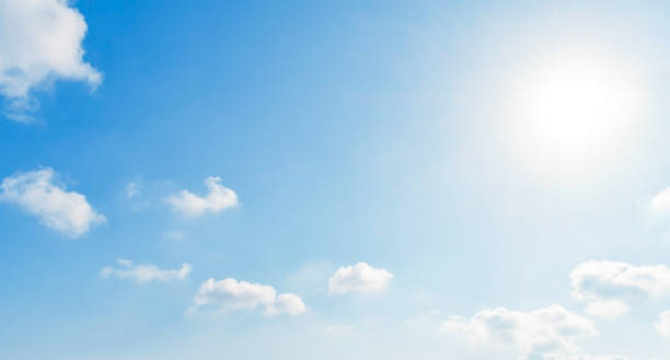 istock Blue sky with cumulus clouds with sunlight shining in a sunny day. 2204278879