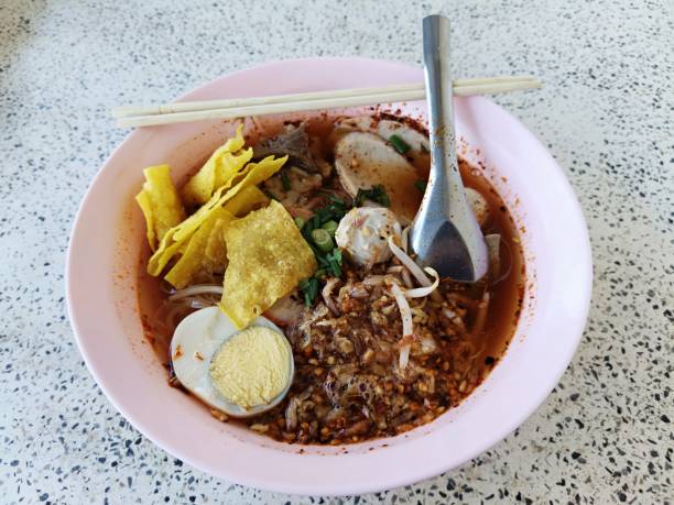 istock Delicious Tom Yum Pork Noodles 2204280575