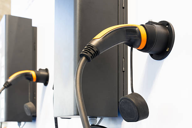 istock Electric vehicles charging station close up. 2204281588