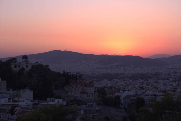 istock Sunset over Athens cityscape 2204285291