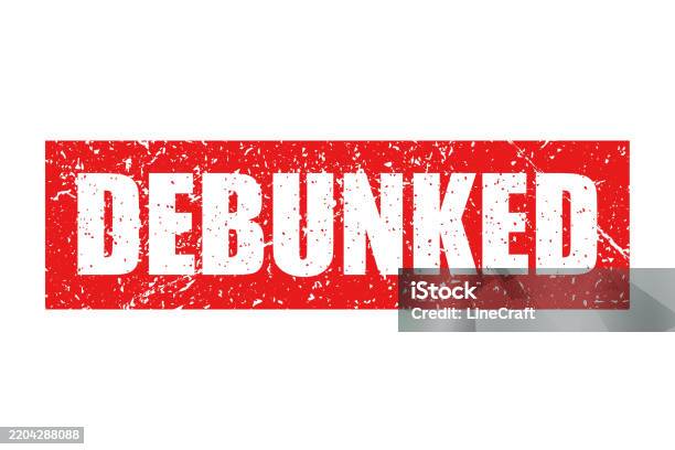 Debunk Transparent Debunked Bright Red Stamp Isolated On White Background Stock ...