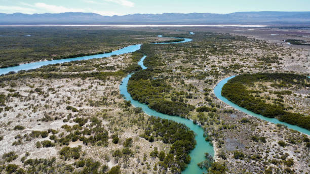 istock A winding river course in Southern Australia, seen from above 2204290911