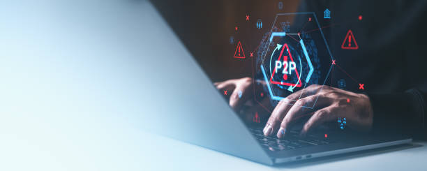 istock P2P payment cybersecurity concept with holographic warning symbols. 2204290928