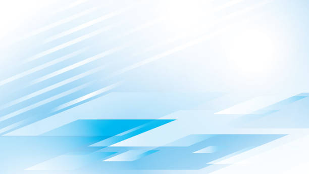 istock Abstract geometric white and blue color background with rhombus shape, straight line and glowing light. Vector illustration. 2204295699
