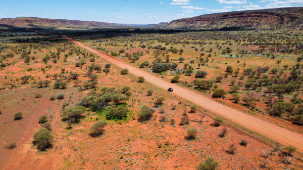 istock The Great Central Road in Australia, seen from above 2204297046