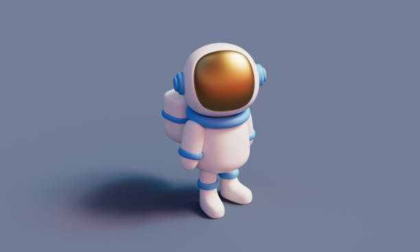 istock Cartoon Space Man Astronaut Character. 3D Rendering. 2204297451