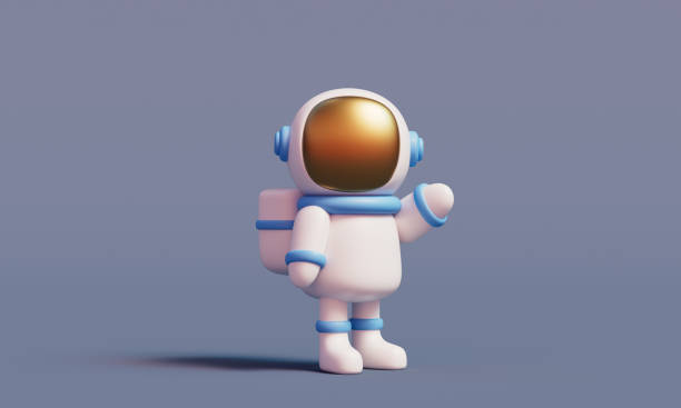 istock Cartoon Space Man Astronaut Character. 3D Rendering. 2204297455