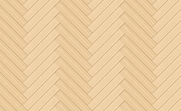 istock Wood parquet background. Brown wooden floor with zigzag diagonal pattern texture background. Vector EPS 10 2204297880