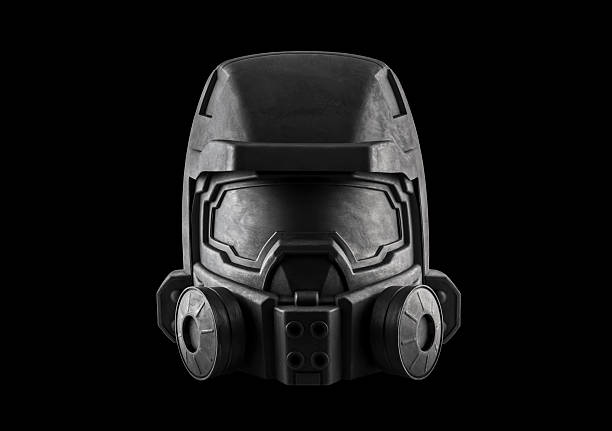 istock Special forces black helmet isolated on black background with clipping path 2204301106