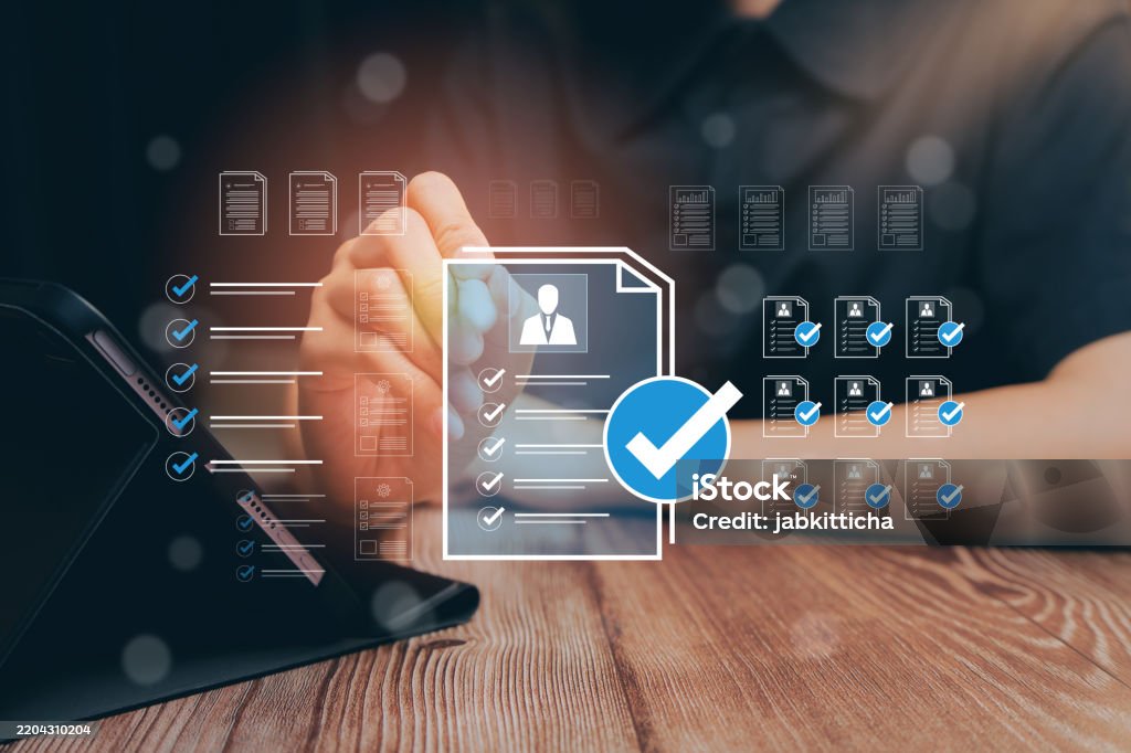 Verifica Digital Document Verification Process With Checklist On Desktop ...
