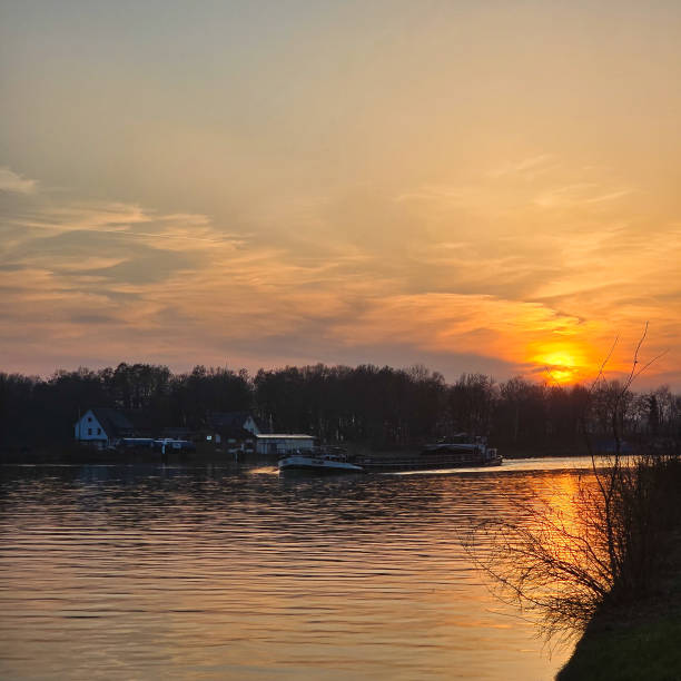 istock A Serene Sunset Over Beautiful Tranquil Waters Creating a Breathtaking Experience Hanover Seelze Mittellandkanal 2204321754