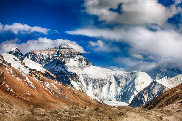 istock Majestic Everest Peak Rising Above the Clouds – View from Tibet 2204324807