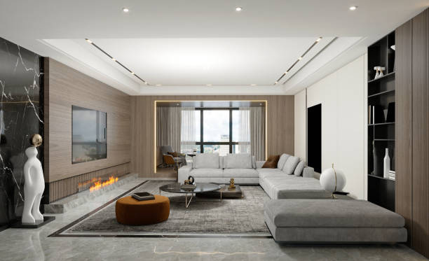 istock 3d render luxury apartment living room 2204341777
