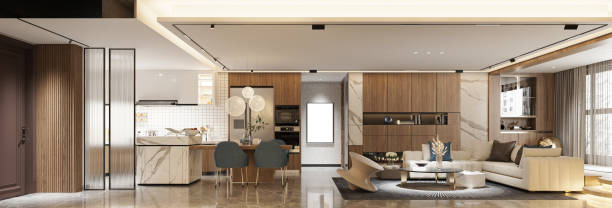istock 3d render luxury apartment living room 2204341856