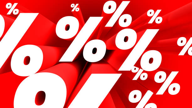 istock percent tag 3d extrude sign red wite background 2204350122