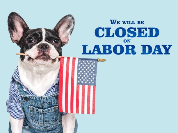 istock Signboard We will be closed on Labor Day 2204369779