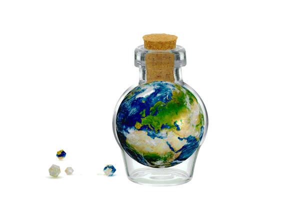 istock Earth planet inside a bottle photomontage abstract composition wallpaper 2204373308