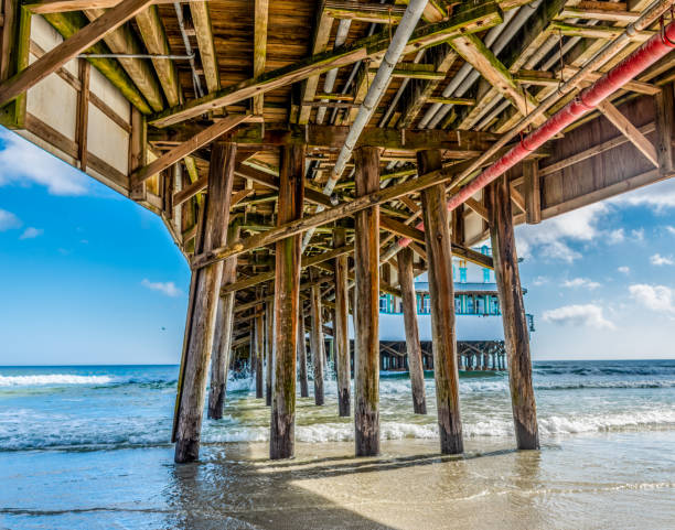 istock Wooden pier in Daytona Beach seen from below 2204378024