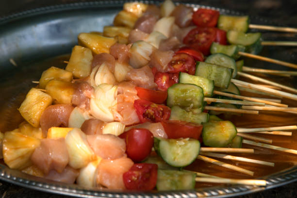 istock grilling chicken skewers 2204379122