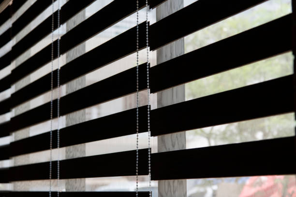 istock window coverings at the glass window 2204381650