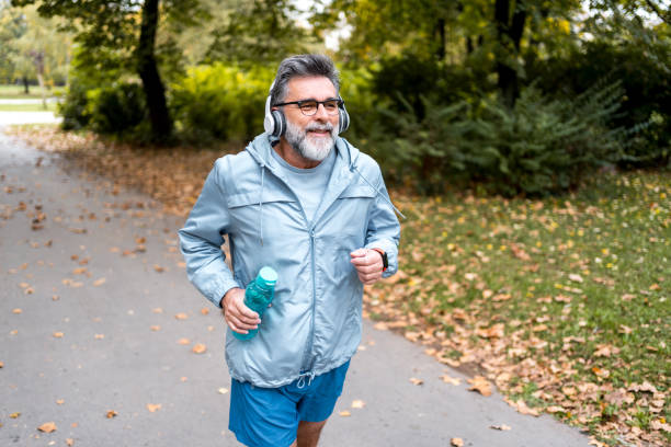 istock Mature man jogging outdoor 2204384474