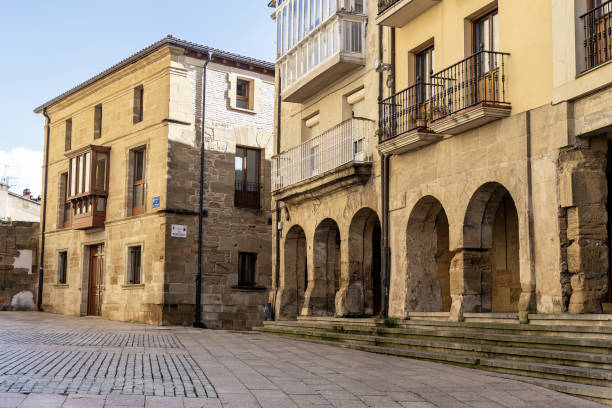 istock Historic architecture with arched porticos in Haro, La Rioja 2204384688