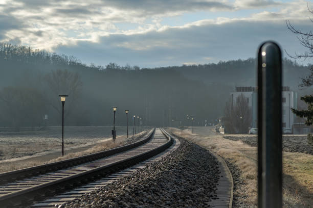 Early spring in cold color morning near Wachau valley in Paudorf Austria 03 01 2025