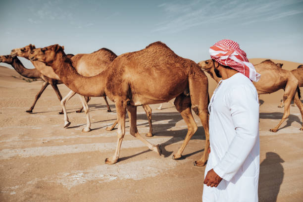 istock arab man walking in the desert 2204386922