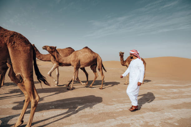 istock arab man walking in the desert 2204387114