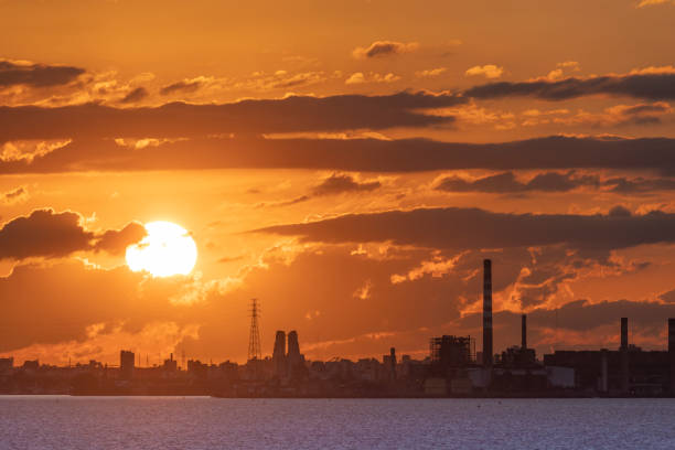 Buenos Aires Argentina sunset over city