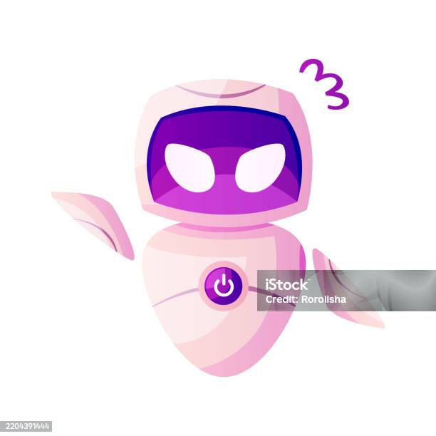 Angry Vector Bot Futuristic Little Robot In Angry Pose Ai Technology Character Virtual ...