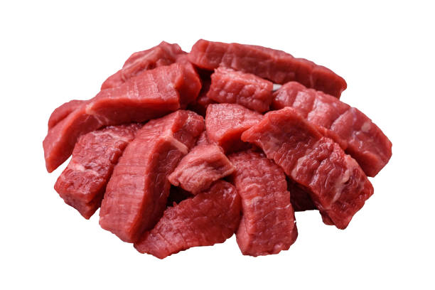 istock Raw beef tenderloin cut into slices with salt and spices 2204399491