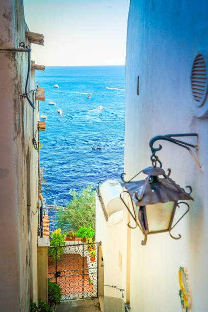 stereet of Positano - famous old italian resort, Italy