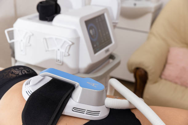 istock Modern Aesthetic Clinic with Advanced Body Contouring Equipment in Operation 2204403903