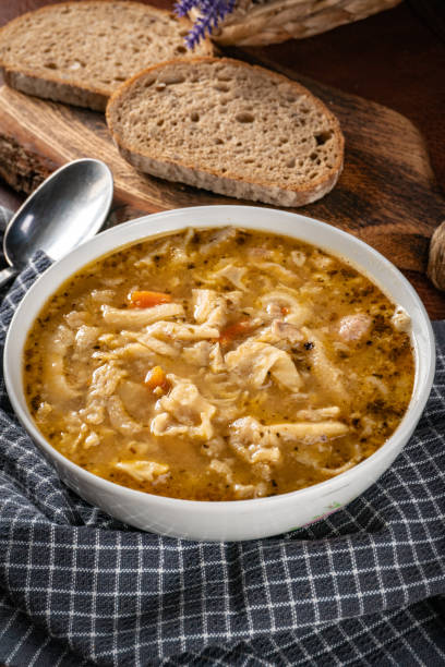 istock Tripe soup made of beef and vegetables. 2204405166