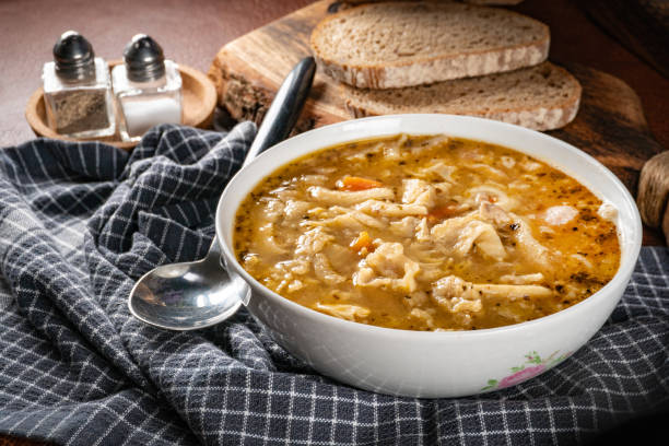 istock Tripe soup made of beef and vegetables. 2204405179