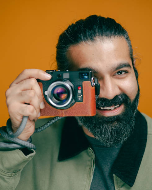 istock Studio Headshot - Photographer - Analog Camera - Close Up 2204408921