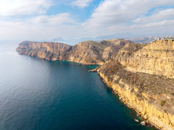 istock Aerial view of dramatic coastal cliffs along the Mediterranean Sea. 2204413280