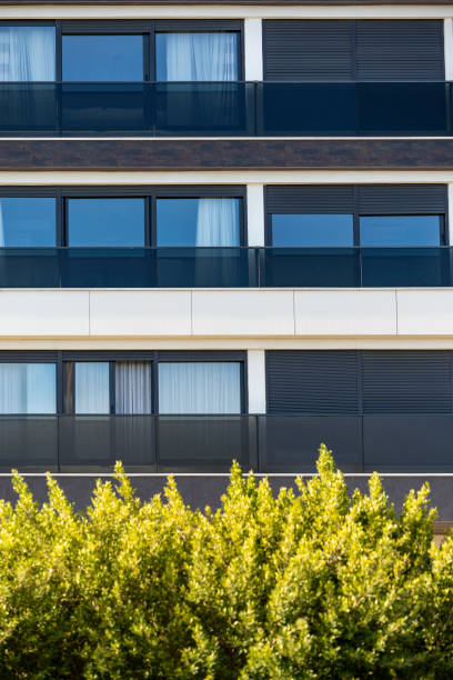 istock Modern Housing Dwelling Architectural Facade – Design & Real Estate Background 2204417192
